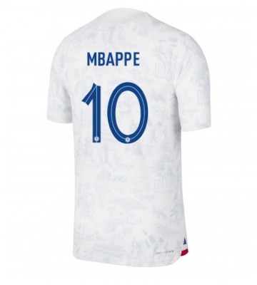 France Kylian Mbappe #10 Replica Away Stadium Shirt World Cup 2022 Short Sleeve